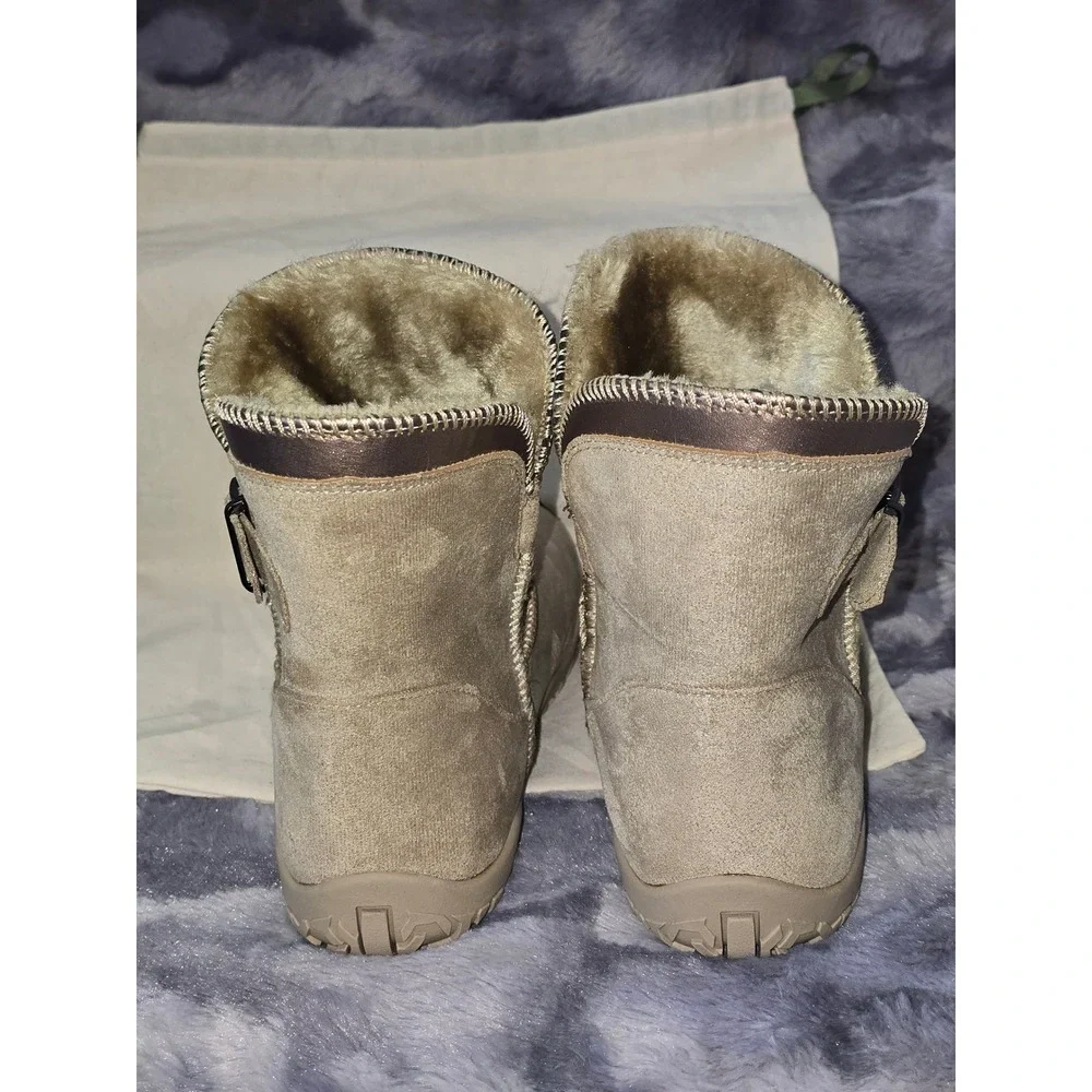 NWT Hike Footwear‎ Cozely Barefoot Boots Tan Faux Fur Lined EU 41/ US 10